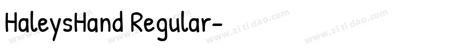 HaleysHand Regular字体转换